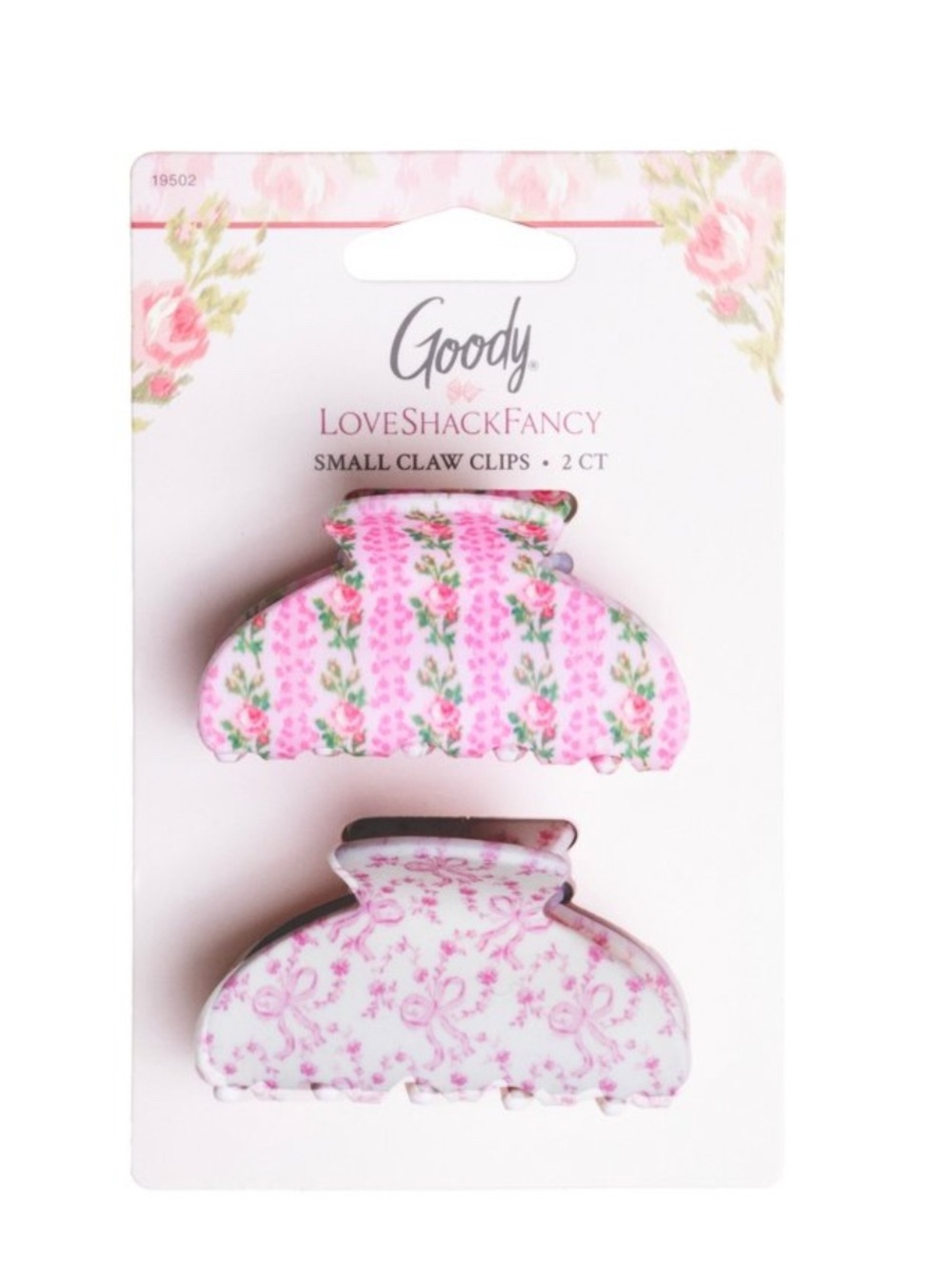 🎀 Goody x LoveShackFancy Small Claw Clips - 2ct - Pink 💖